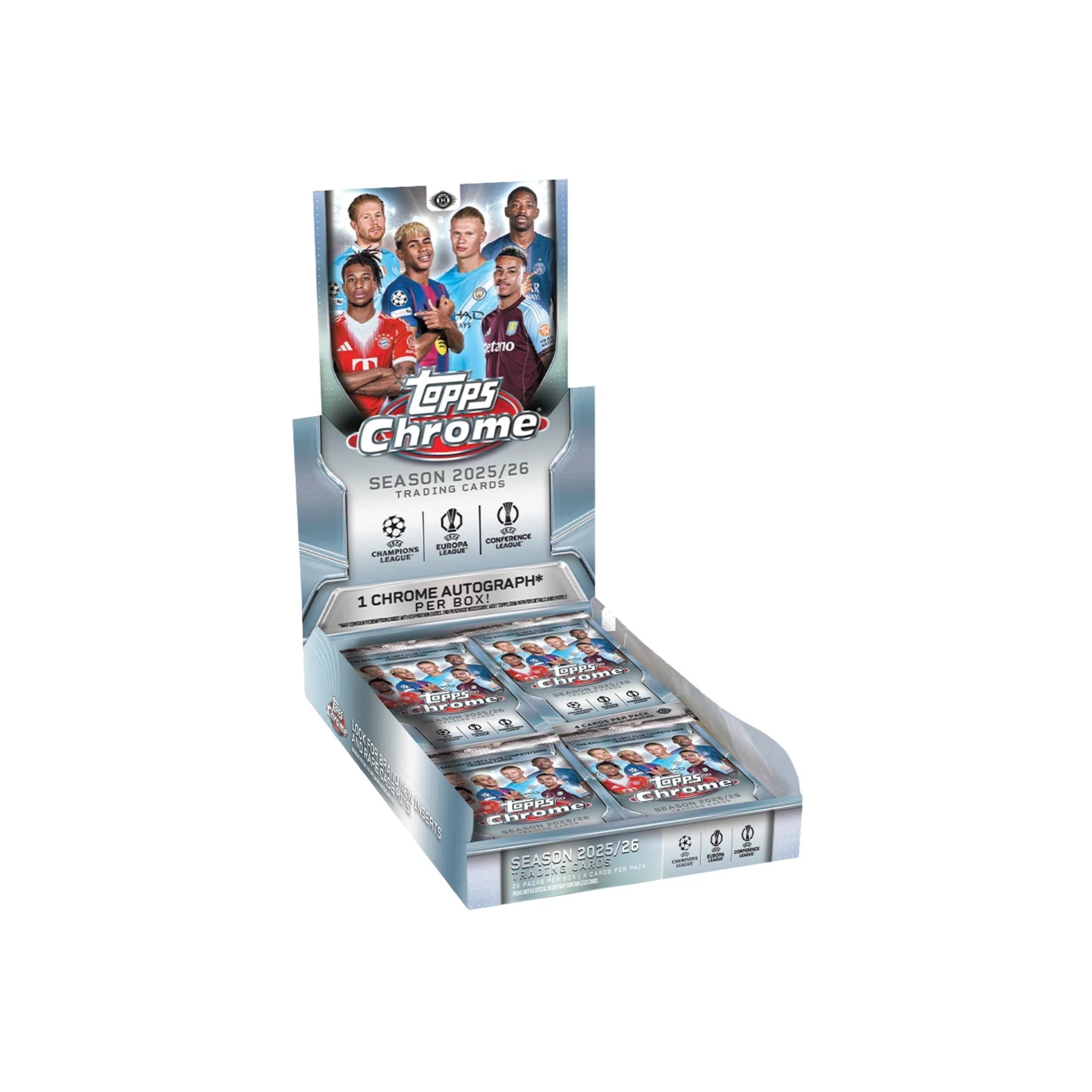 2025-26 Topps UEFA Club Competitions Chrome Soccer Hobby Box