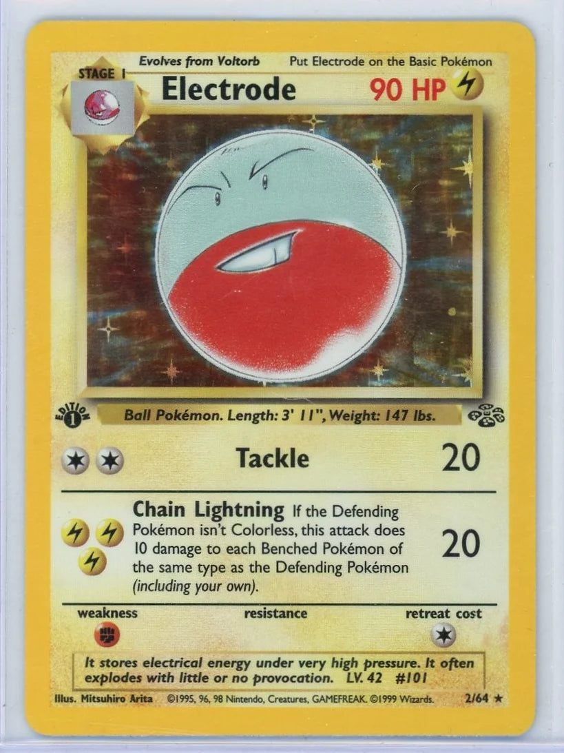 Electrode Pokémon 1st Edition Jungle Holo #2/64