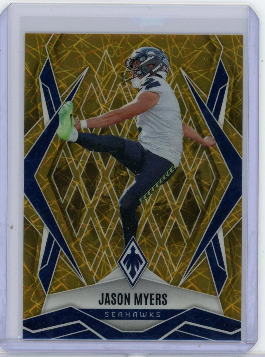 Jason Myers 2025 Panini Phoenix Gold Lazer Prizm #'d 09/10