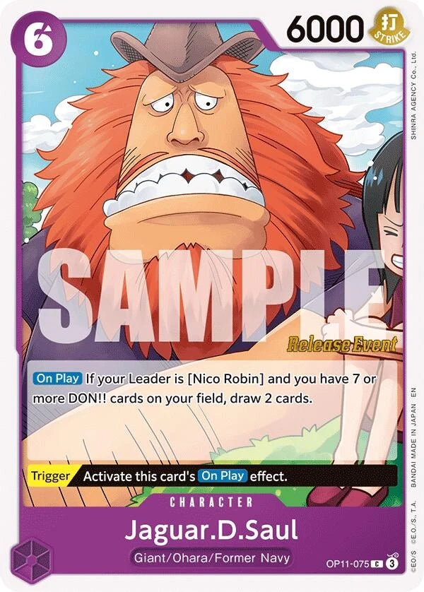 Jaguar.D.Saul (OP11-075) (A Fist of Divine Speed Release Event Cards) (OP11 RE)