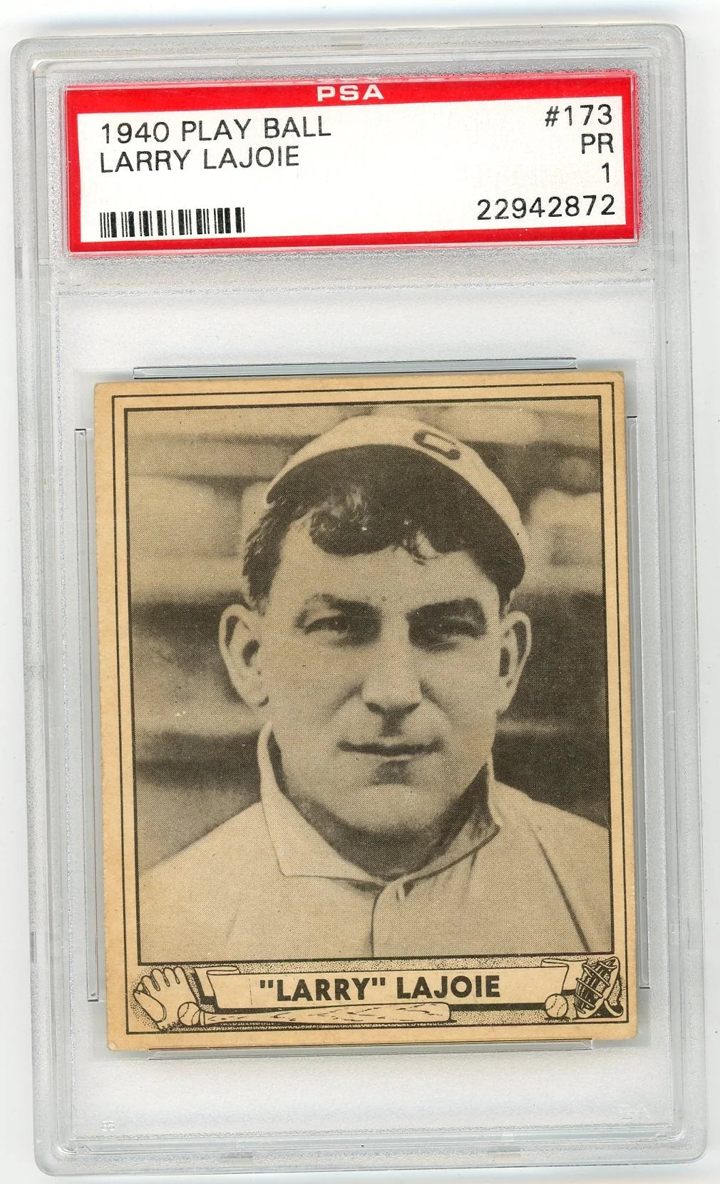 Larry Lajoie 1940 Play Ball #173 PSA 1