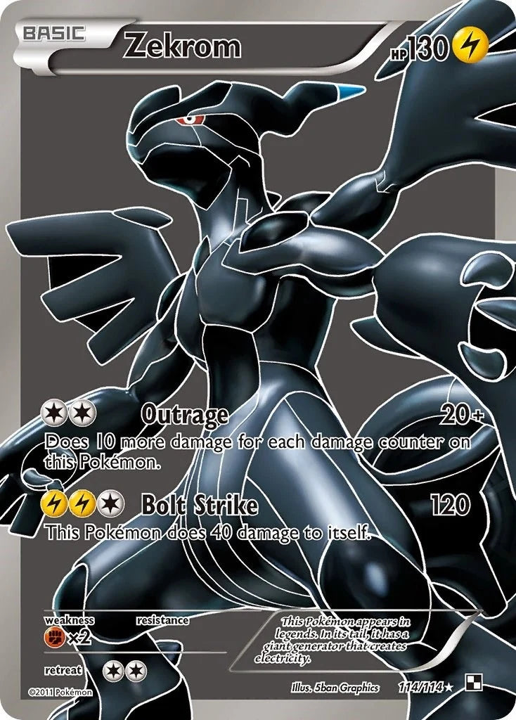 Zekrom (114 Full Art) (114/114) (Black and White) (BLW)