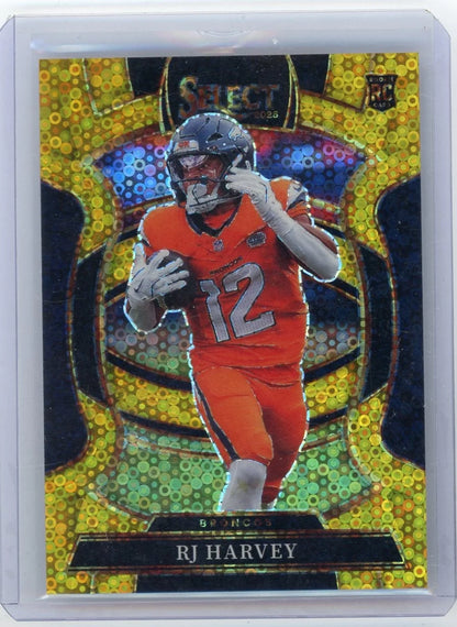 RJ Harvey 2025 Panini Select H2 Gold Disco RC #'d 09/10