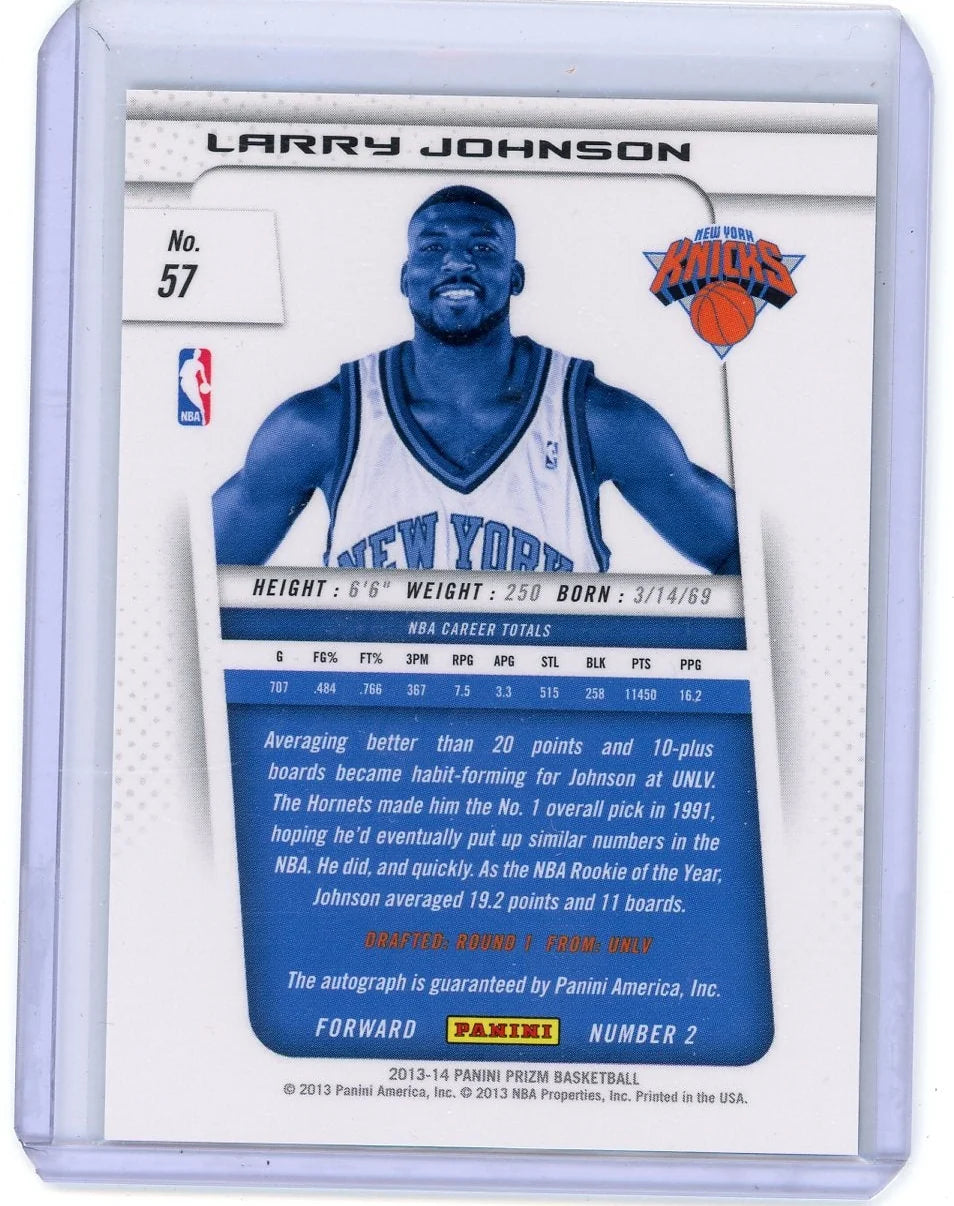 Larry Johnson 2013-14 Panini Prizm autograph