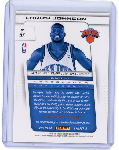 Larry Johnson 2013-14 Panini Prizm autograph