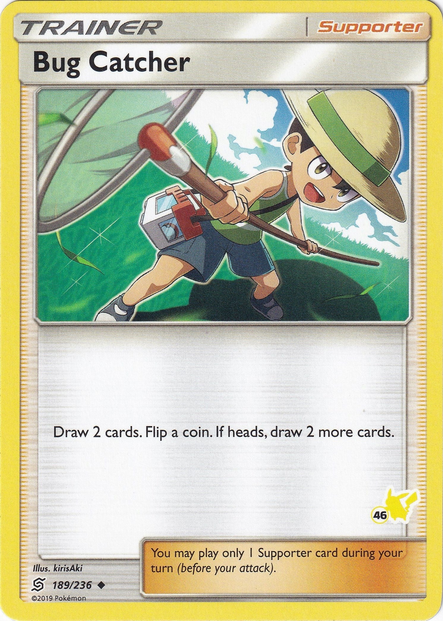 Bug Catcher - 189/236 (#46 Pikachu Stamped) (189/236) (Battle Academy) (BTA)