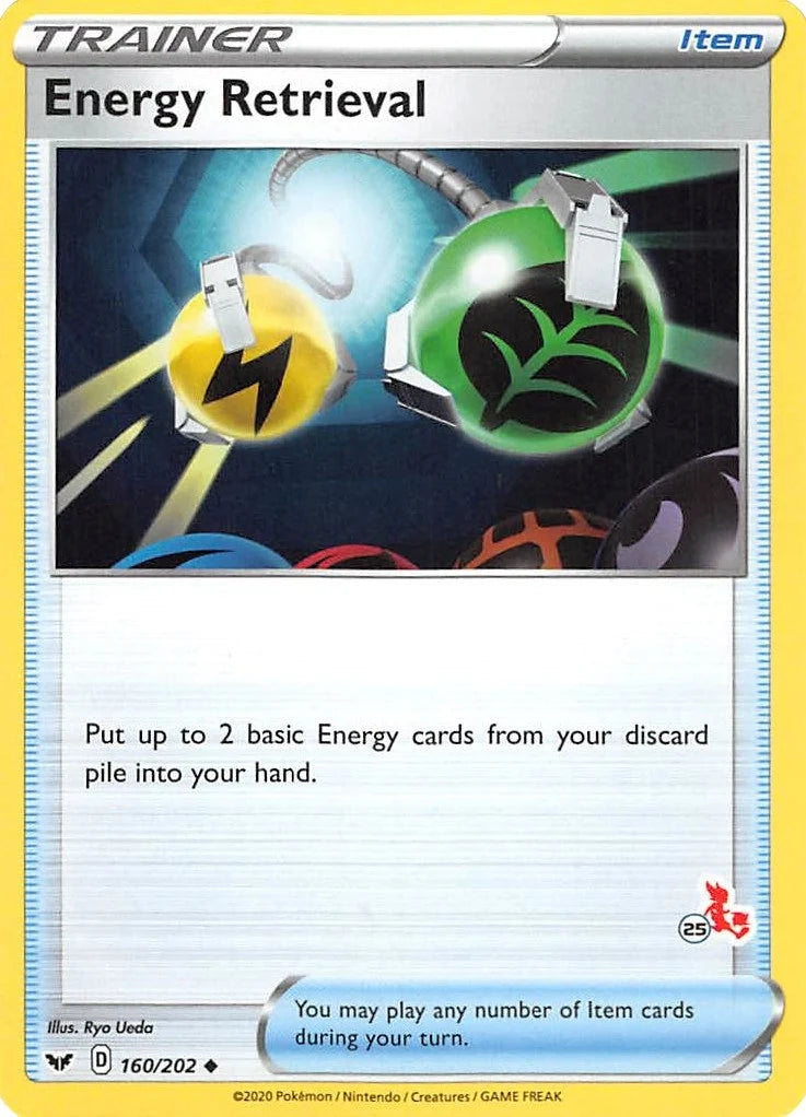 Energy Retrieval - 160/202 (#25 Cinderace Stamped) (160/202) (Battle Academy 2022) (BA22)