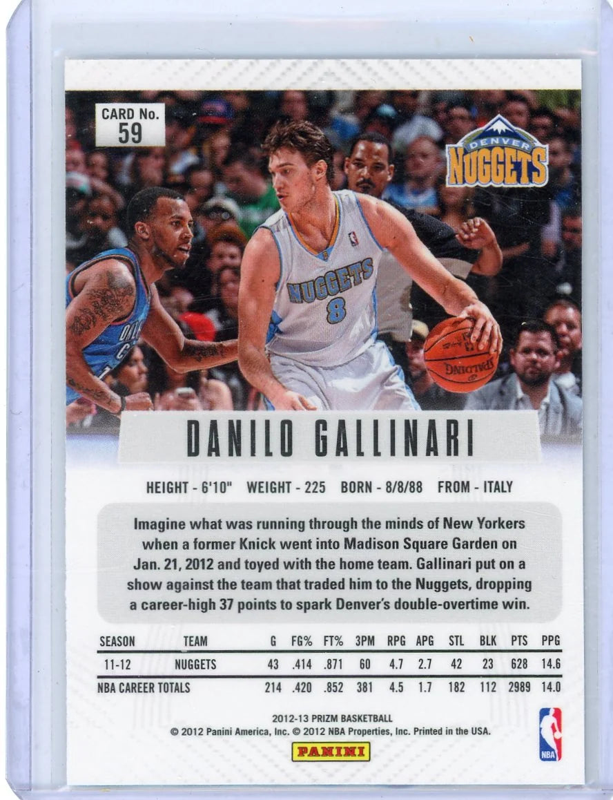 Danilo Gallinari 2012-13 Panini Prizm Silver