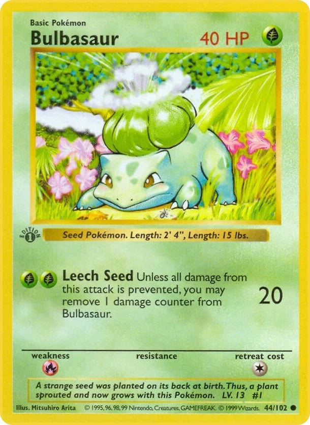 Bulbasaur (044/102) (Base Set (Shadowless)) (BSS)