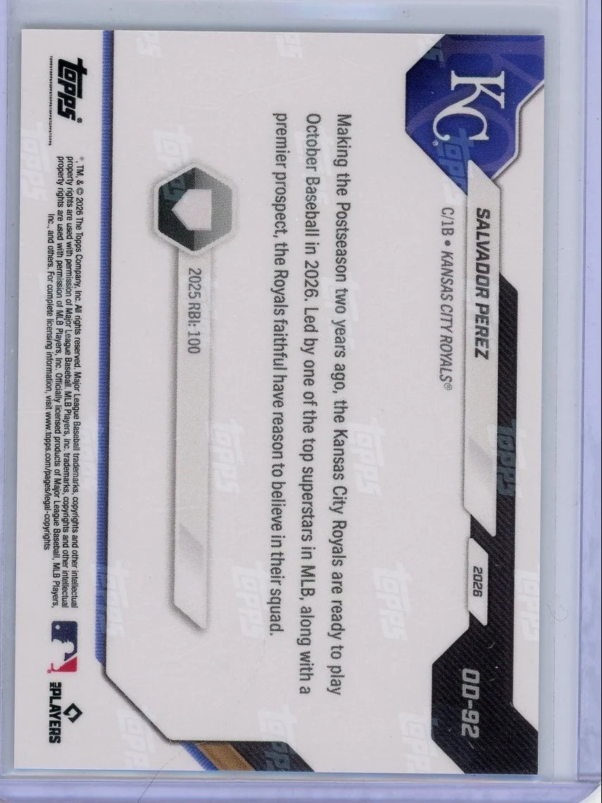 Salvador Perez 2026 Topps Now Opening Day Gold Foil #'d 36/50