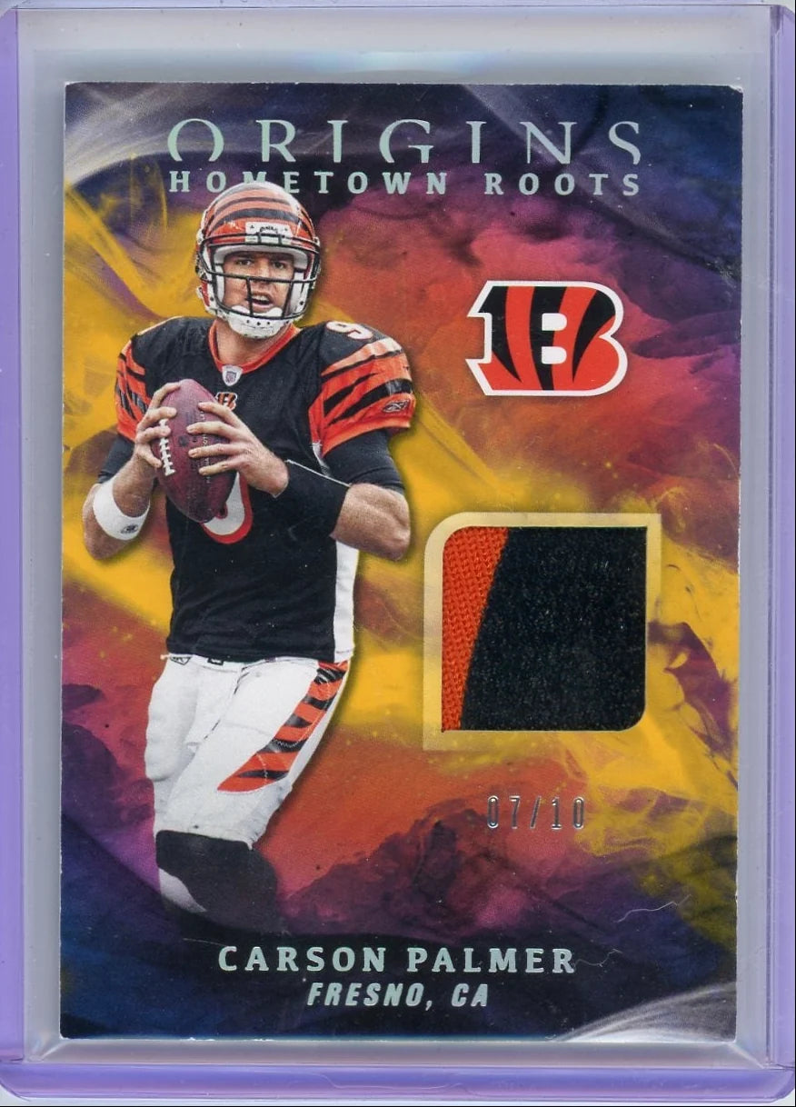 Carson Palmer 2019 Panini Origins Hometown Roots relic #'d 07/10