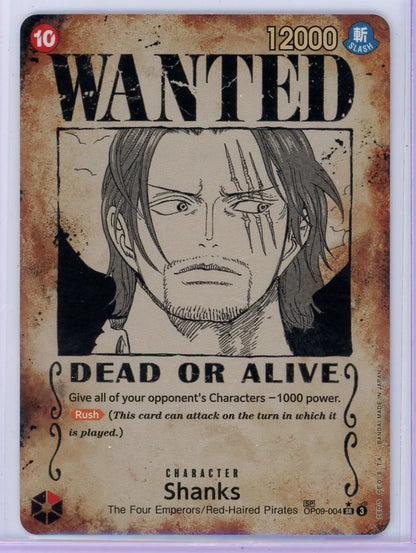 Shanks One Piece Emperors In The New World Wanted Poster (OP09-004)
