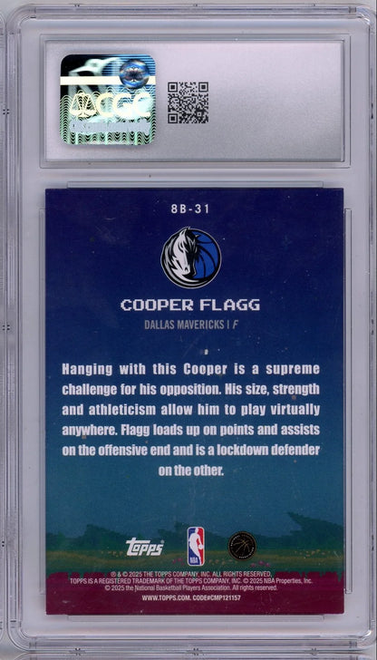 Cooper Flagg 2025-26 Topps 8-Bit Ballers RC CGC 8