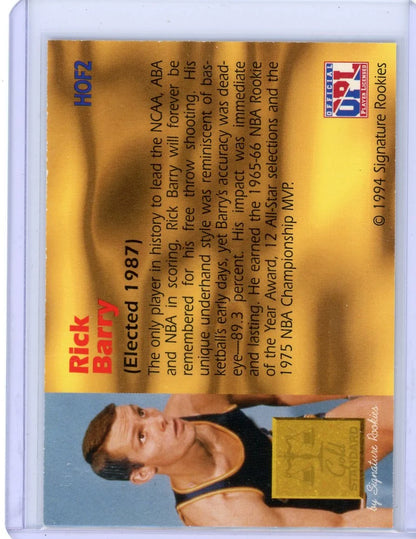 Rick Barry 1994 Signature Rookie Gold Standard Hall of Fame Authentic Signature Auto #'d 190/2500