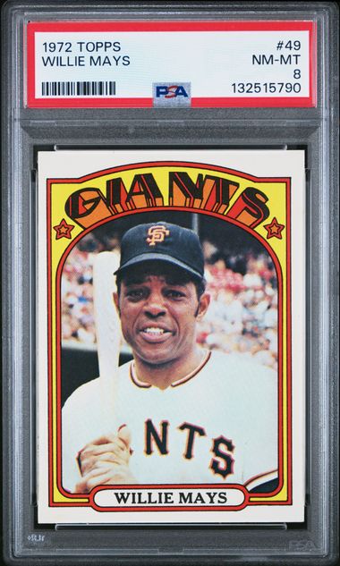 Willie Mays 1972 Topps #49 PSA 8