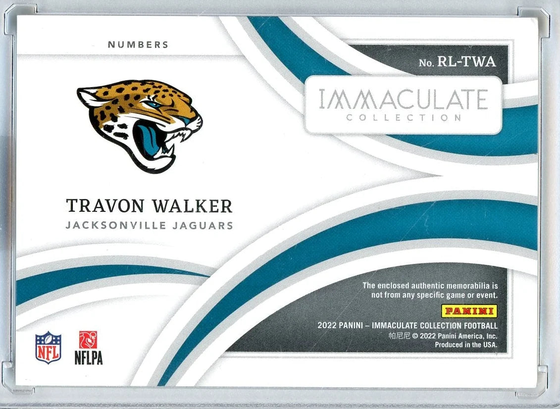 Travon Walker 2022 Panini Immaculate Patch #'d 05/10