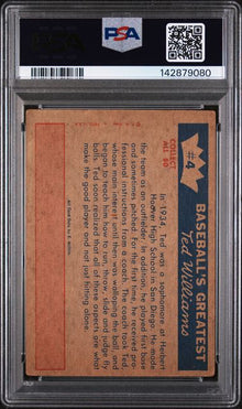 1959 Fleer Ted Williams #4 1934 - TED LEARNS THE FINE POINTS PSA 5