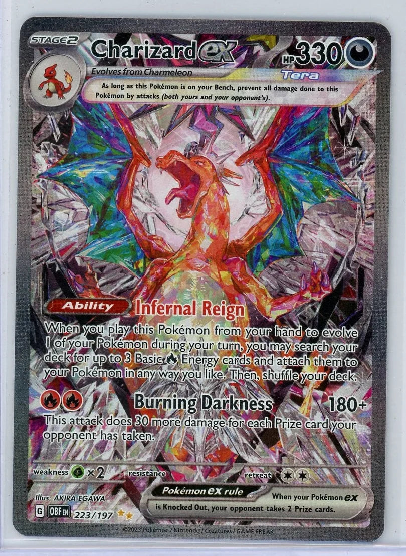 Charizard ex 2023 Pokémon Obsidian Flames Special Illustration Rare #223/197 (LP)
