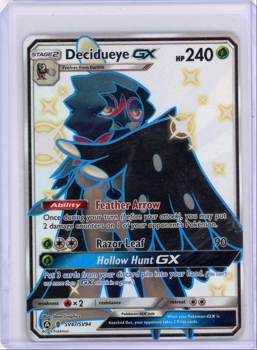 Decidueye GX Pokémon Hidden Fates Shiny Rare #SV47/SV94