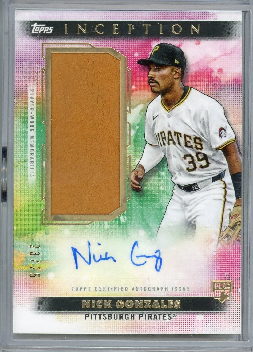 Nick Gonzales 2024 Topps Inception Game Fielding Glove RPA #'d 23/25