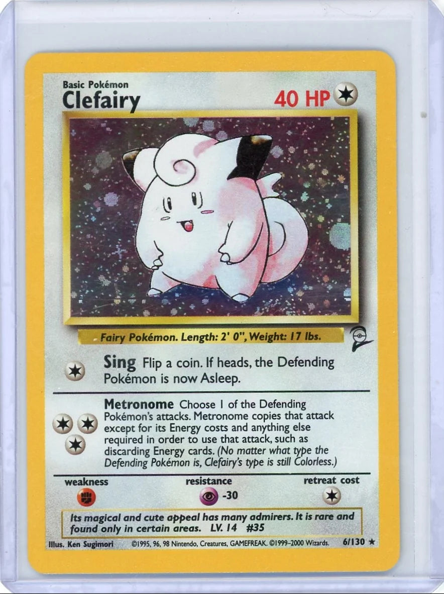 Clefairy Pokémon Base Set 2 Holo Rare #6/130