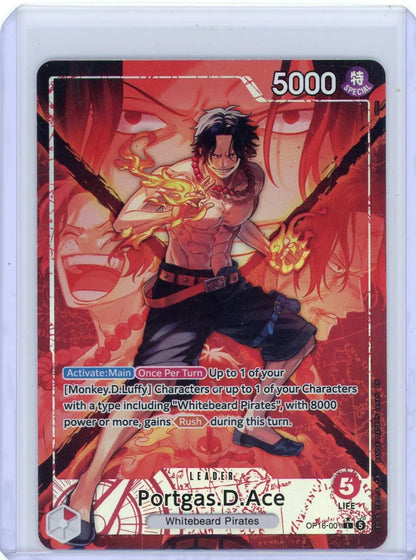 Portgas.D.Ace One Piece OP16-001 Leader Alt Art