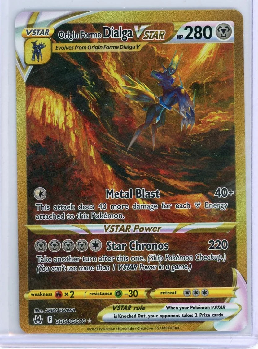 Origin Forme Dialga Vstar Pokémon Crown Zenith Gold Galarian Gallery #GG68/GG70