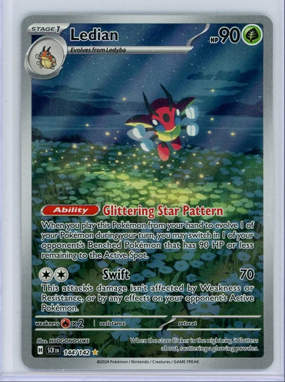 Ledian 2024 Pokemon Stellar Crown Illustration rare #144/142