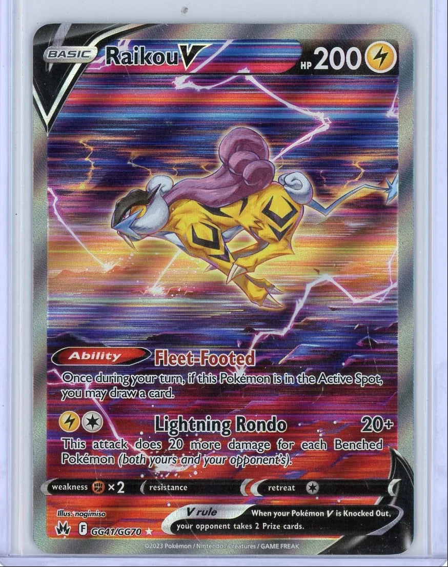 Raikou V Pokémon Crown Zenith Galarian Gallery #GG41/GG70
