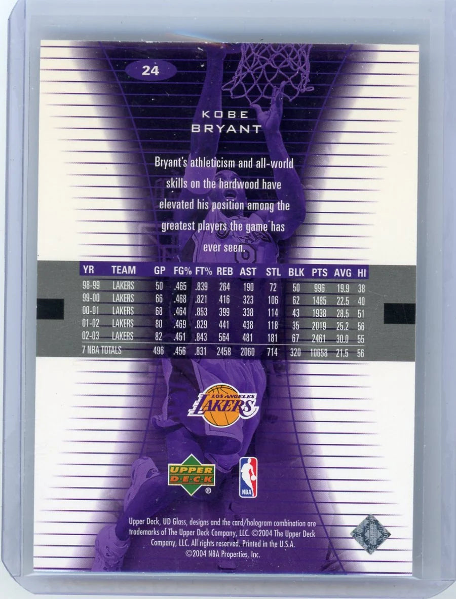 Kobe Bryant 2004 Upper Deck UD Glass #24