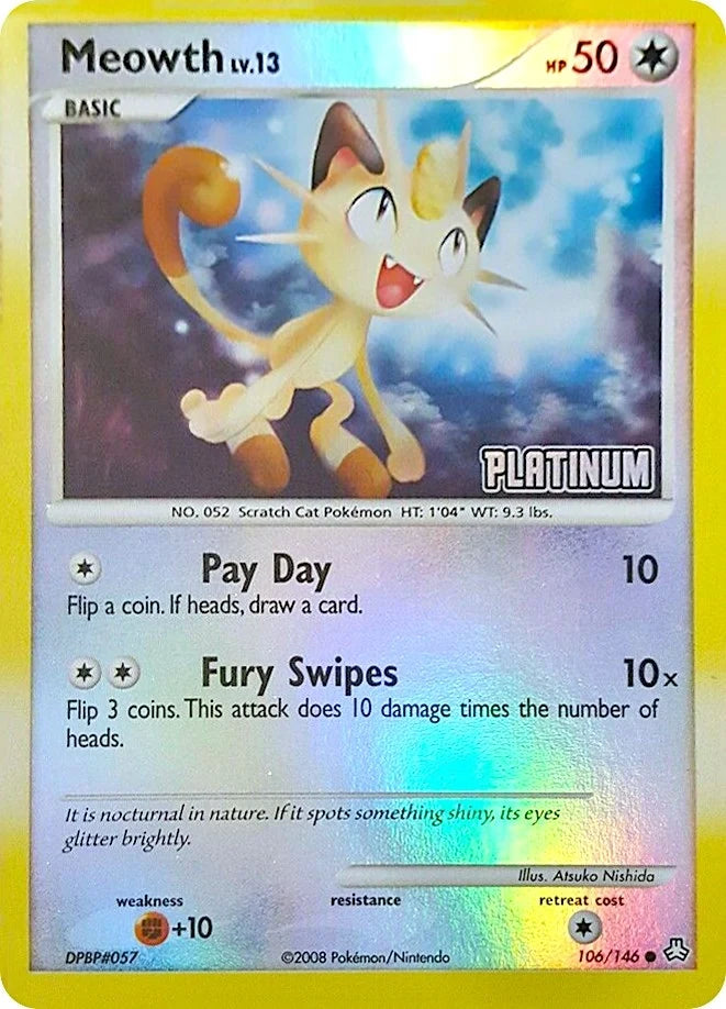 Meowth - 106/146 [Platinum] (106/146) (Burger King Promos) (BKP)
