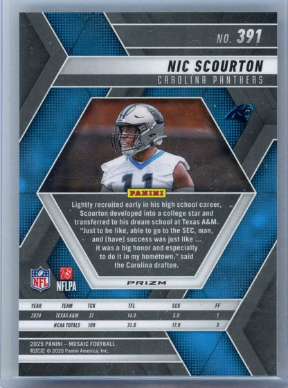 Nic Scourton 2025 Mosaic Rookie Genesis SSP