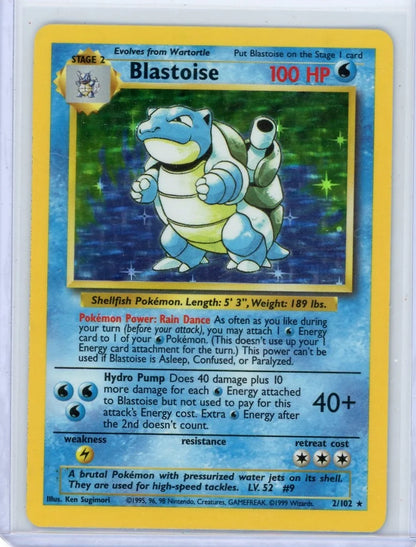 Blastoise Pokémon Base Set Holo #2/102 (LP)