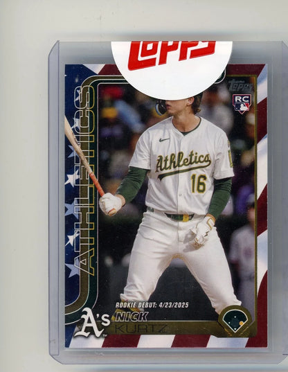 Nick Kurtz 2025 Topps Update Independence Day rookie card (Topps sealed) #'d 42/76