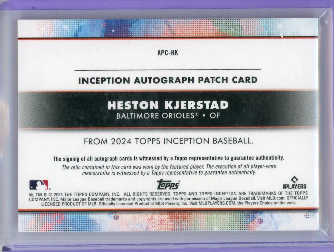 Heston Kjerstad 2024 Topps Inception RPA #'d 37/75