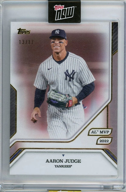 Aaron Judge 2025 Topps Now MVP Collection Rose Gold #'d 13/17