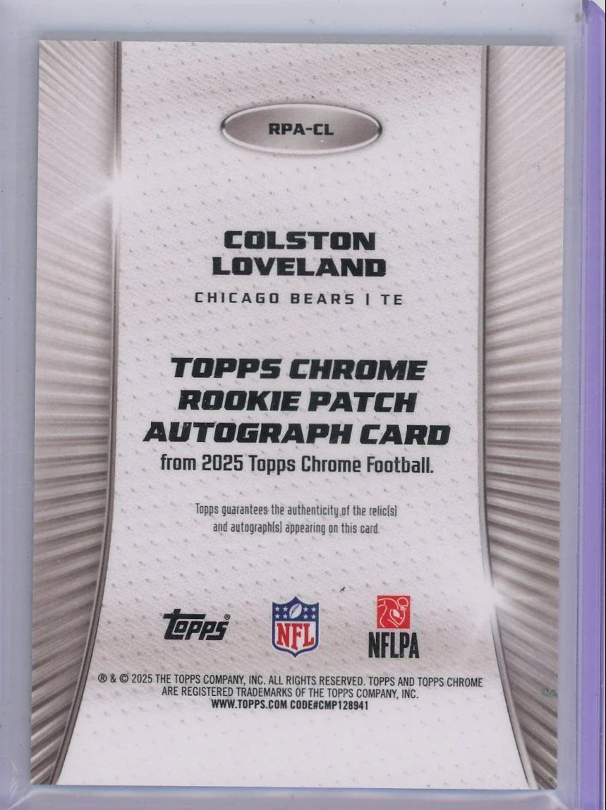 Colston Loveland 2025 Topps Chrome RPA