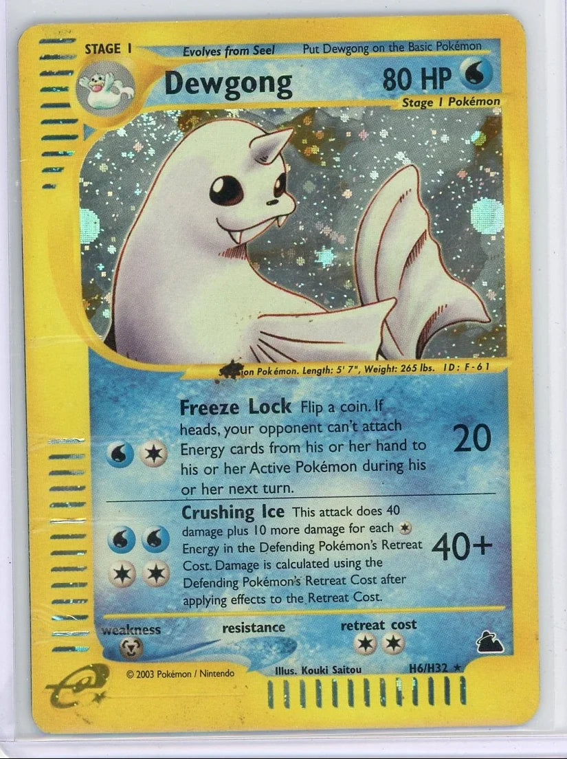 Dewgong Pokémon Skyridge Holo #H6/H32 (DMG)
