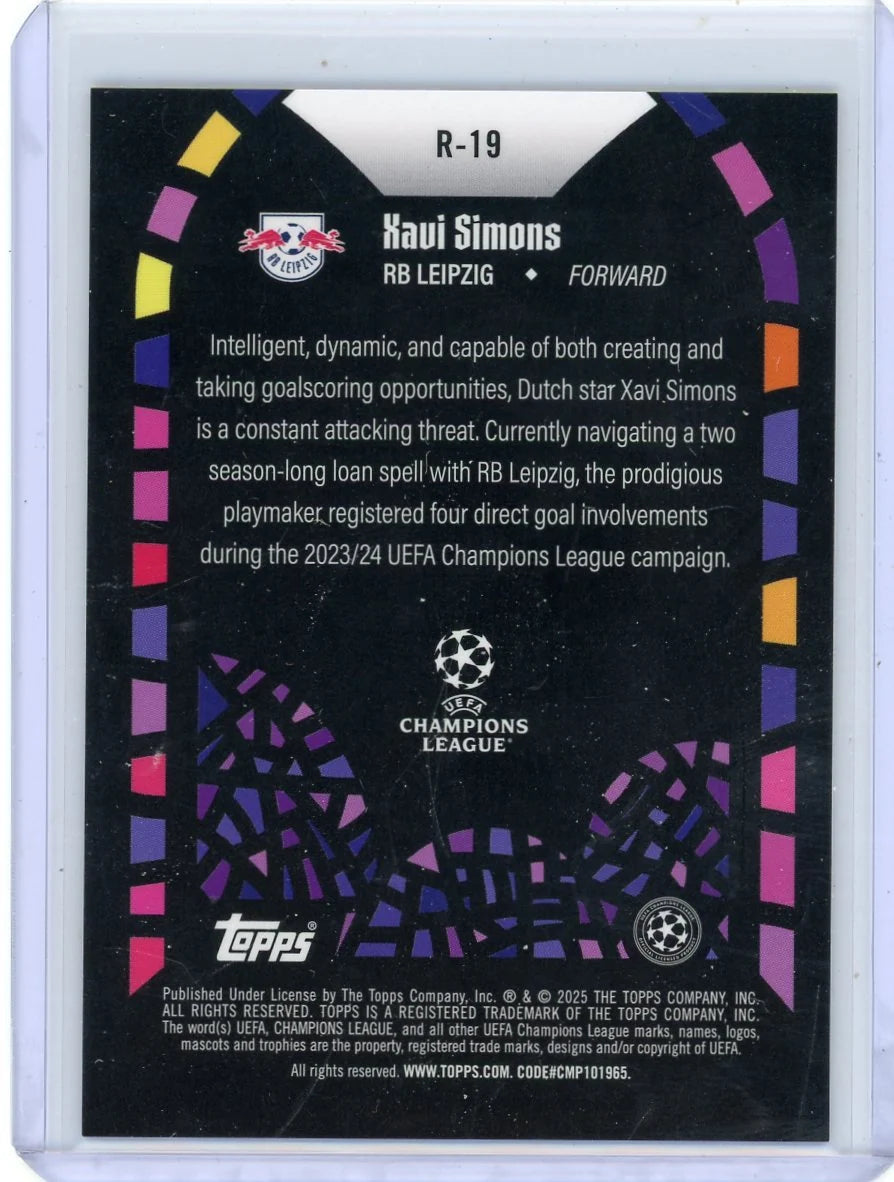 Xavi Simmons 2025 Topps Merlin UEFA Champions League Renaissance SSP Case Hit