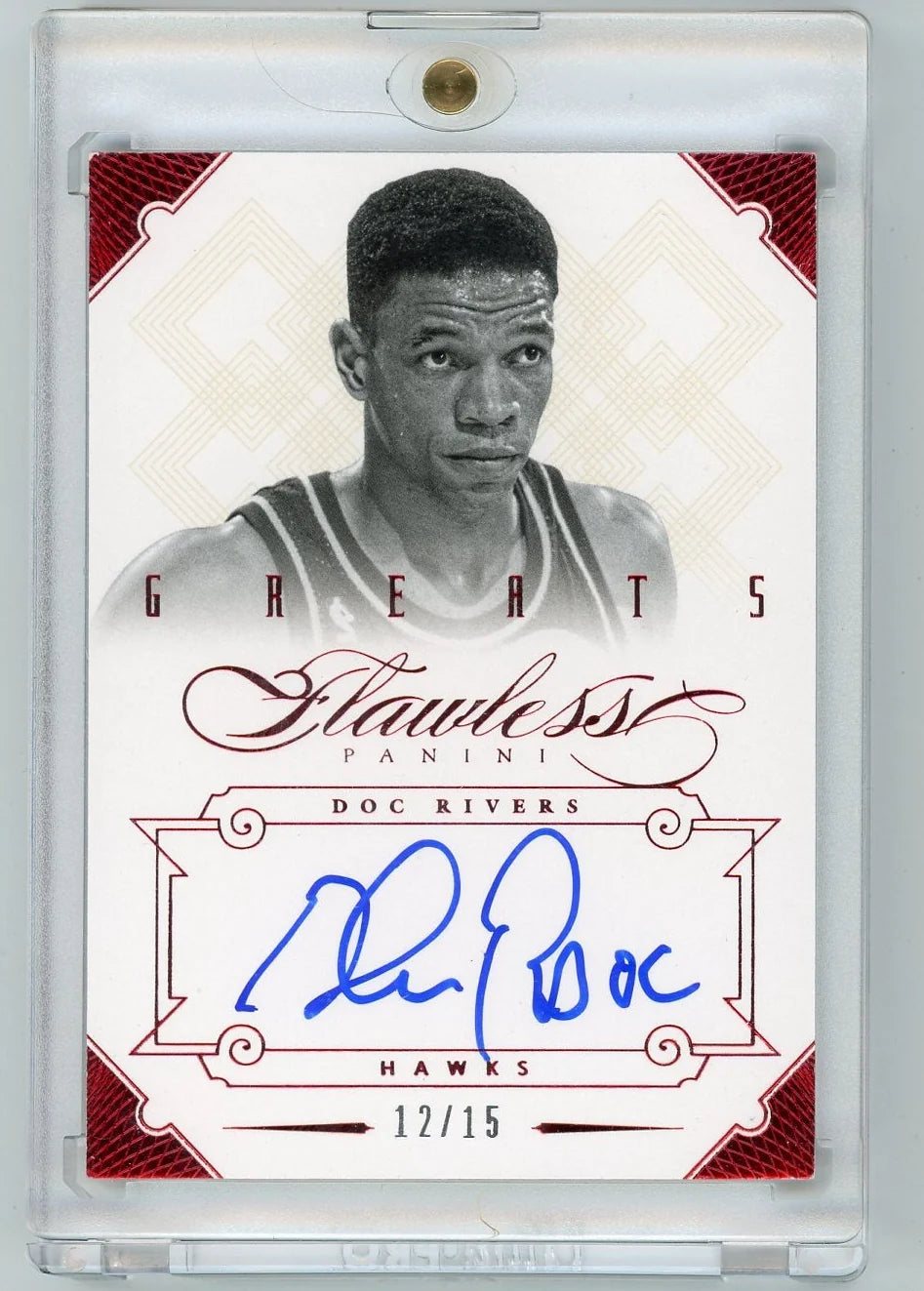 Doc Rivers 2012-13 Panini Flawless Greats Autograph Ruby #'d 12/15