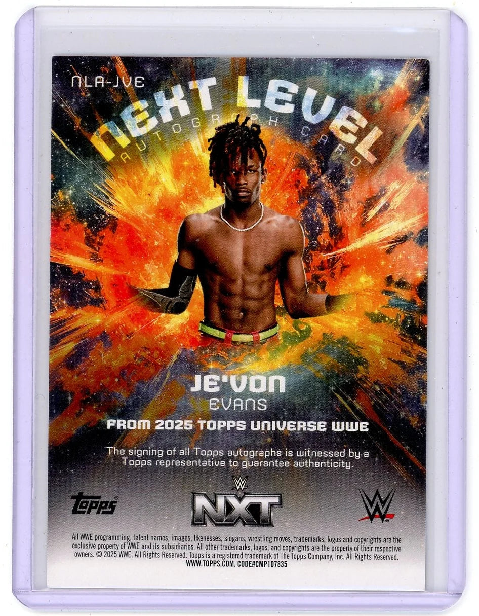 Je'Von Evans 2025 Topps Universe Next Level Auto
