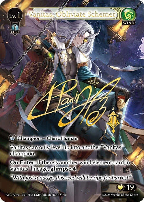 Vanitas, Obliviate Schemer (CSR) (018) (Alchemical Revolution Alter Edition) (ALC Alter)