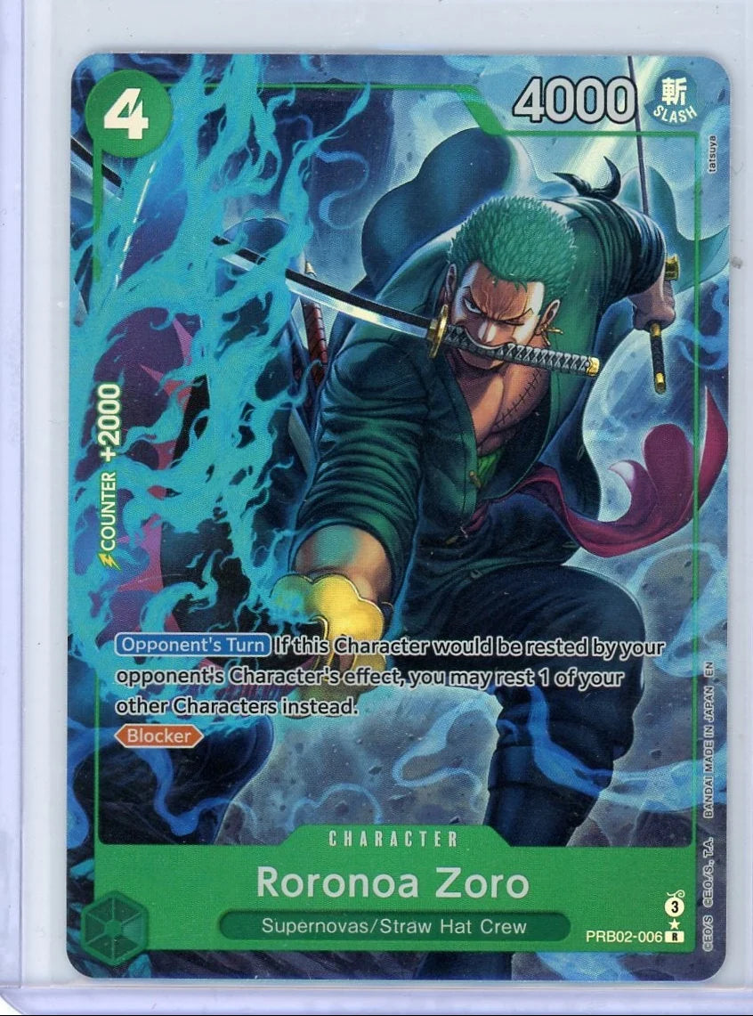 Roronoa Zoro One Piece Premium Booster The Best Vol 2 Alternate Art #PRB002-006