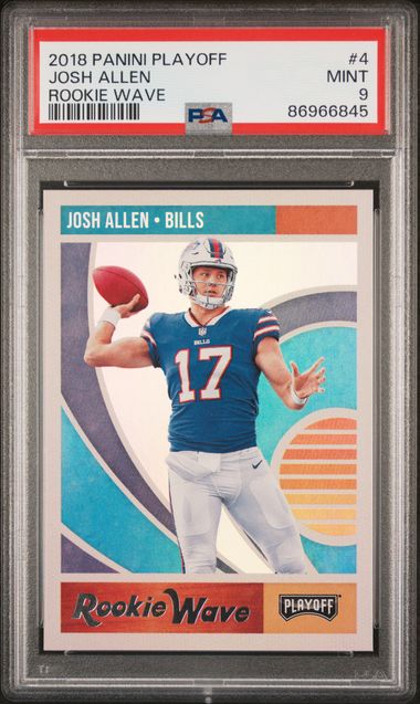 Josh Allen 2018 Panini Playoff Rookie Wave PSA 9