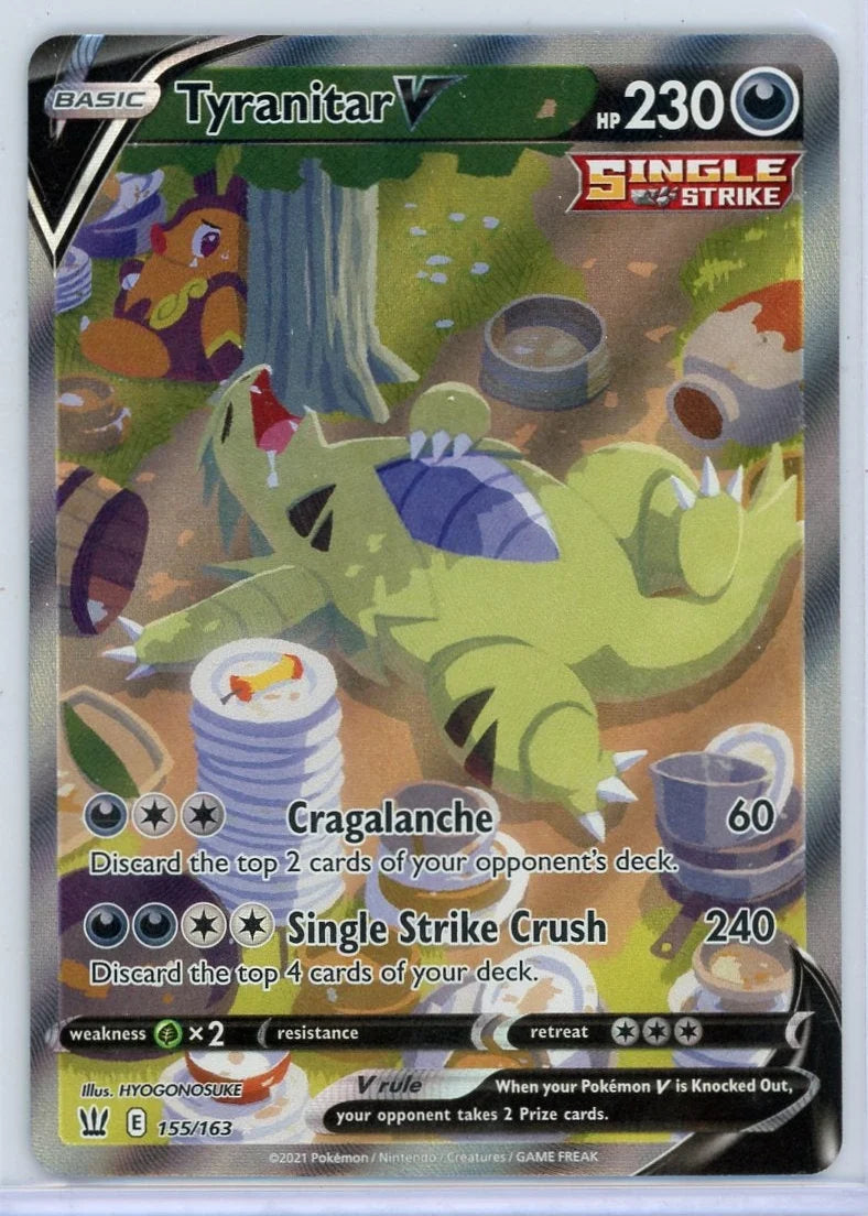 Tyranitar V Pokémon Battle Styles Alternate Full-Art #155/163