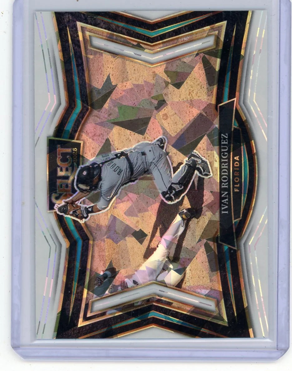 Ivan Rodriguez 2025 Panini Select Diamond Level White Ice Prizm #'d 10/25