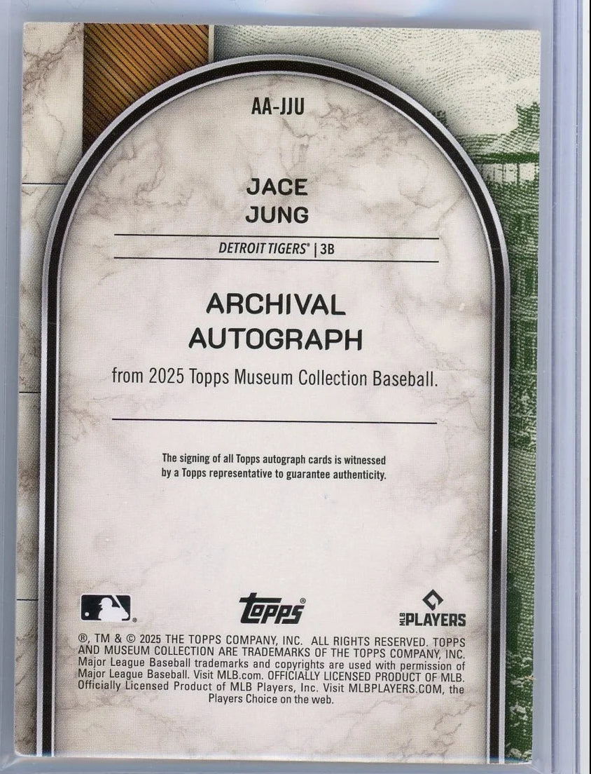 Jace Jung 2025 Topps Museum Collection Autograph #'d 93/199