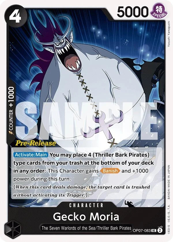 Gecko Moria (083) (OP07-083) (500 Years in the Future Pre-Release Cards) (OP07 PRE)