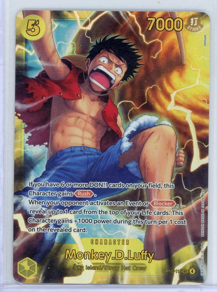 Monkey D. Luffy One Piece Adventure on Kami's Island Secret Rare #OP15-119