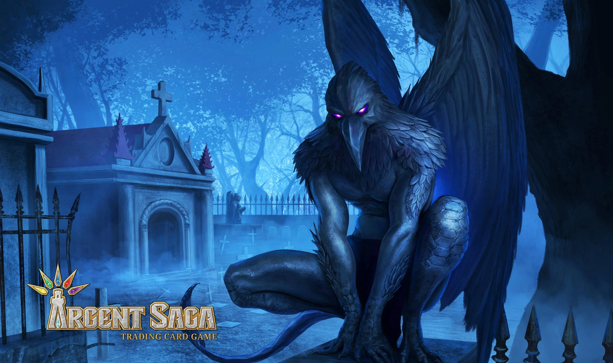 Argent Saga TCG Rubber Playmat - Shadow Gargoyle